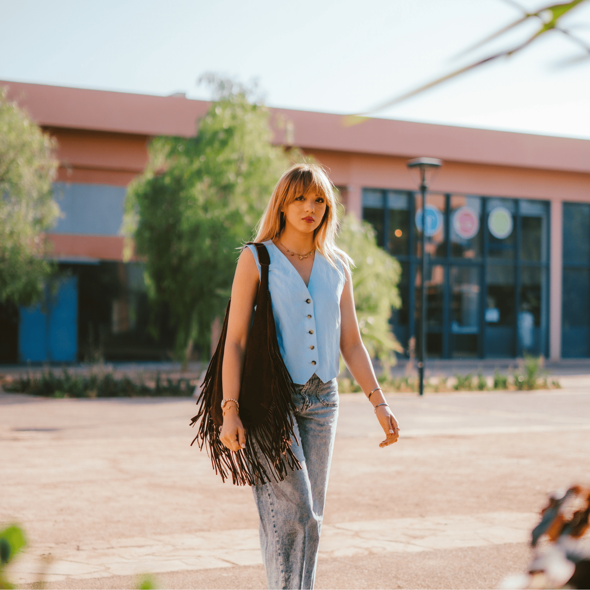 Shoulder Bag suede Nora-2