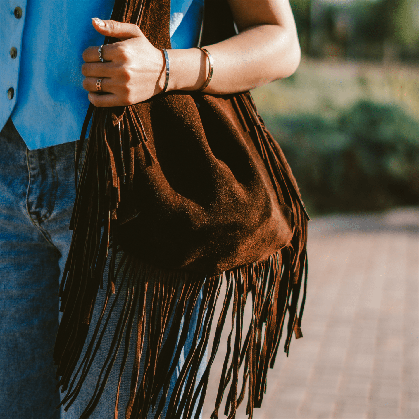 Shoulder Bag suede Nora-4