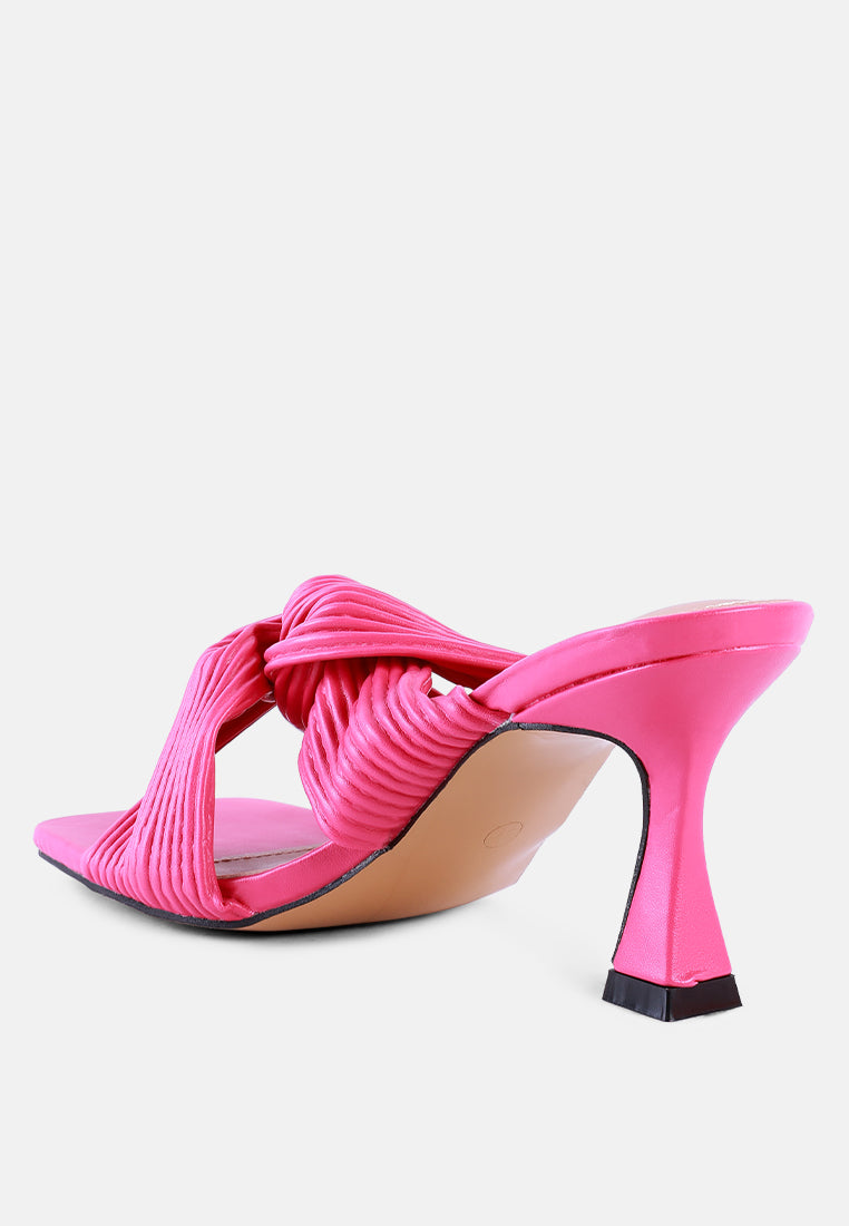 Battle Ex Corss Pleated Strap Slip On Sandals-4