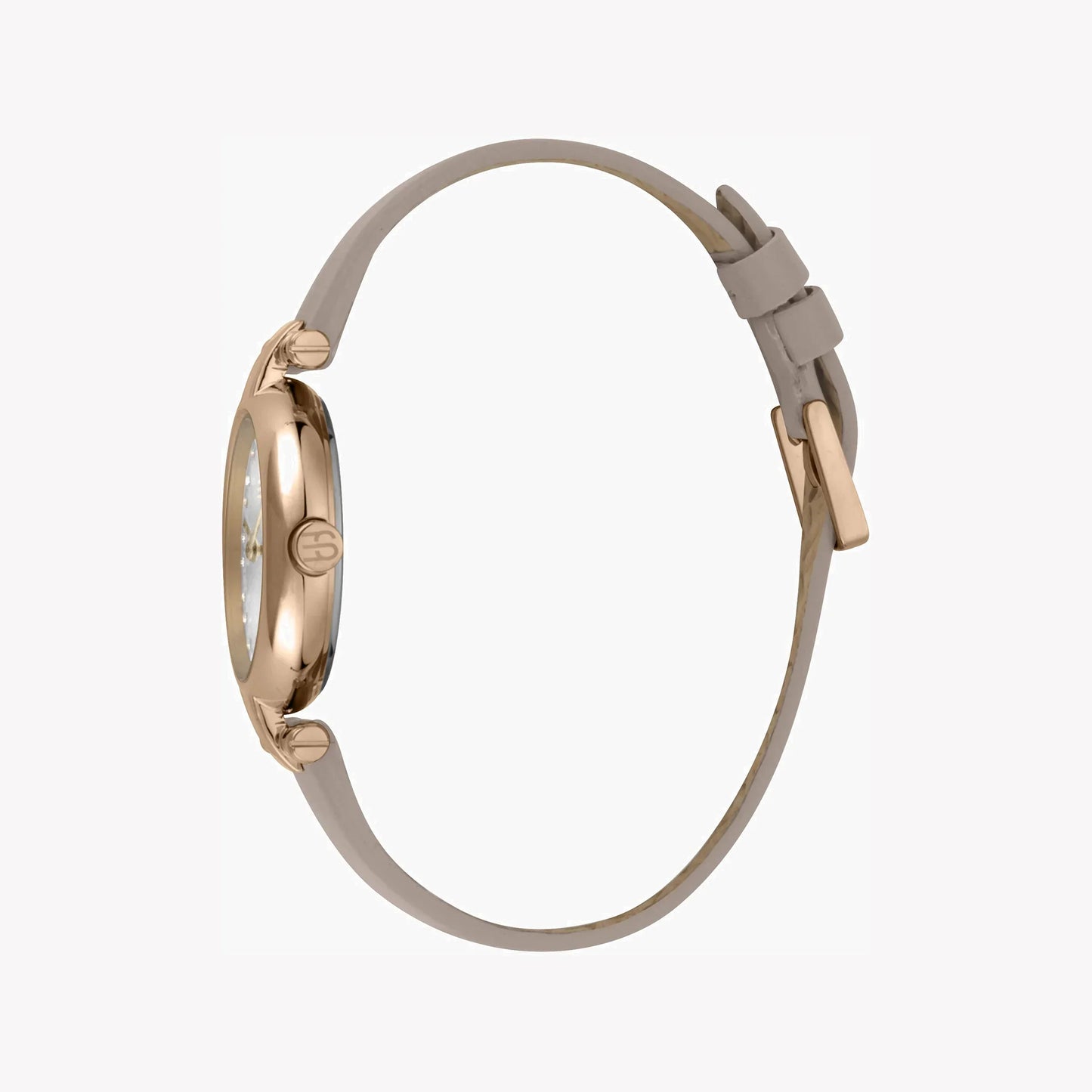 Esprit Women's Beige Leather Watch, Silver Dial | Es1l081m0015-2