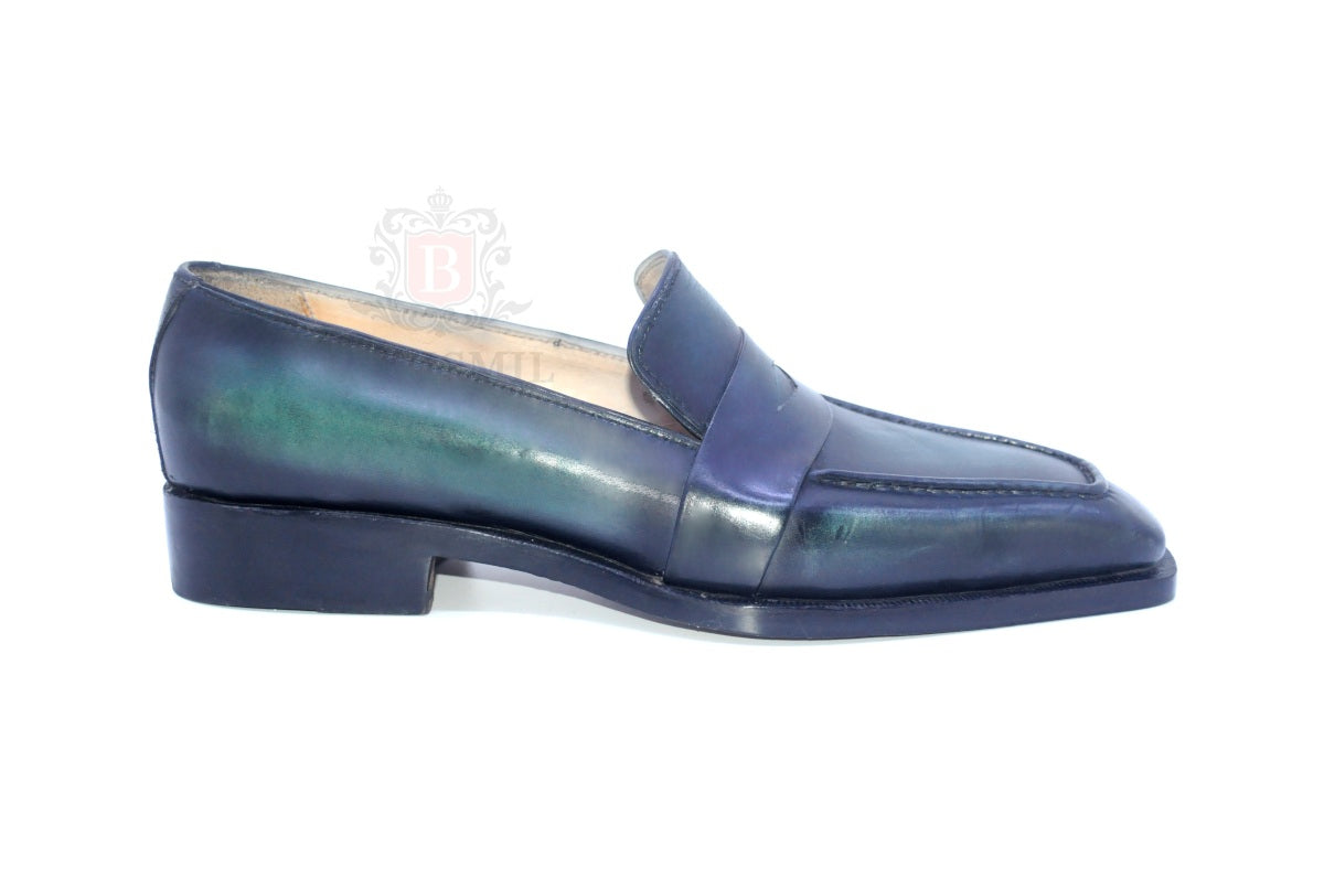 Venice - Green Patina Penny Loafers-1