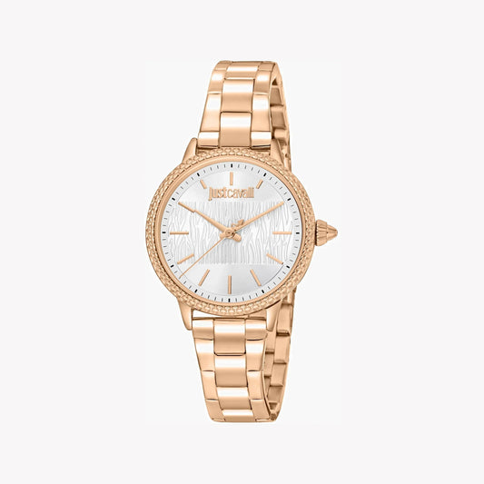 Just Cavalli Women's Rose Gold Stainless Steel Watch, Silver Dial | Jc1l259m0075-0