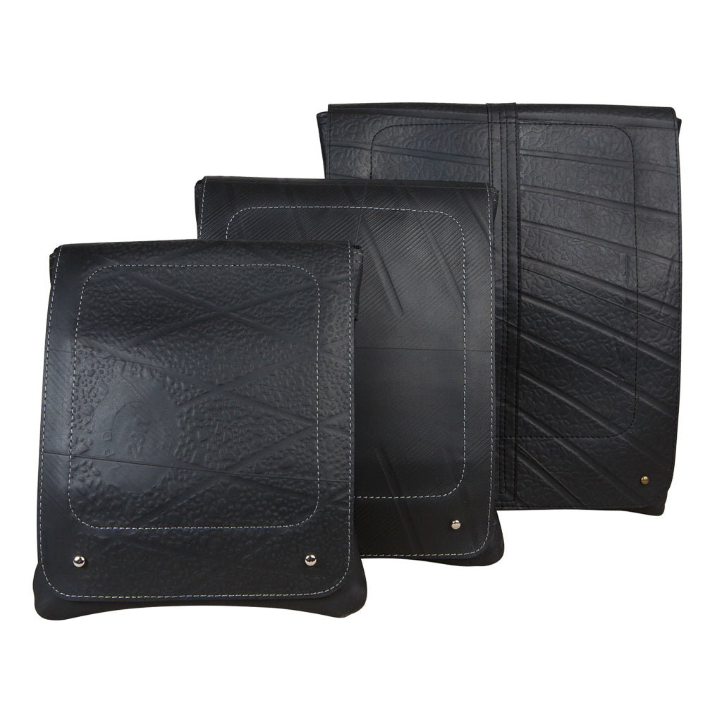 Spencer Recycled Rubber Vegan Crossbody Bag (3 Sizes Available)-0