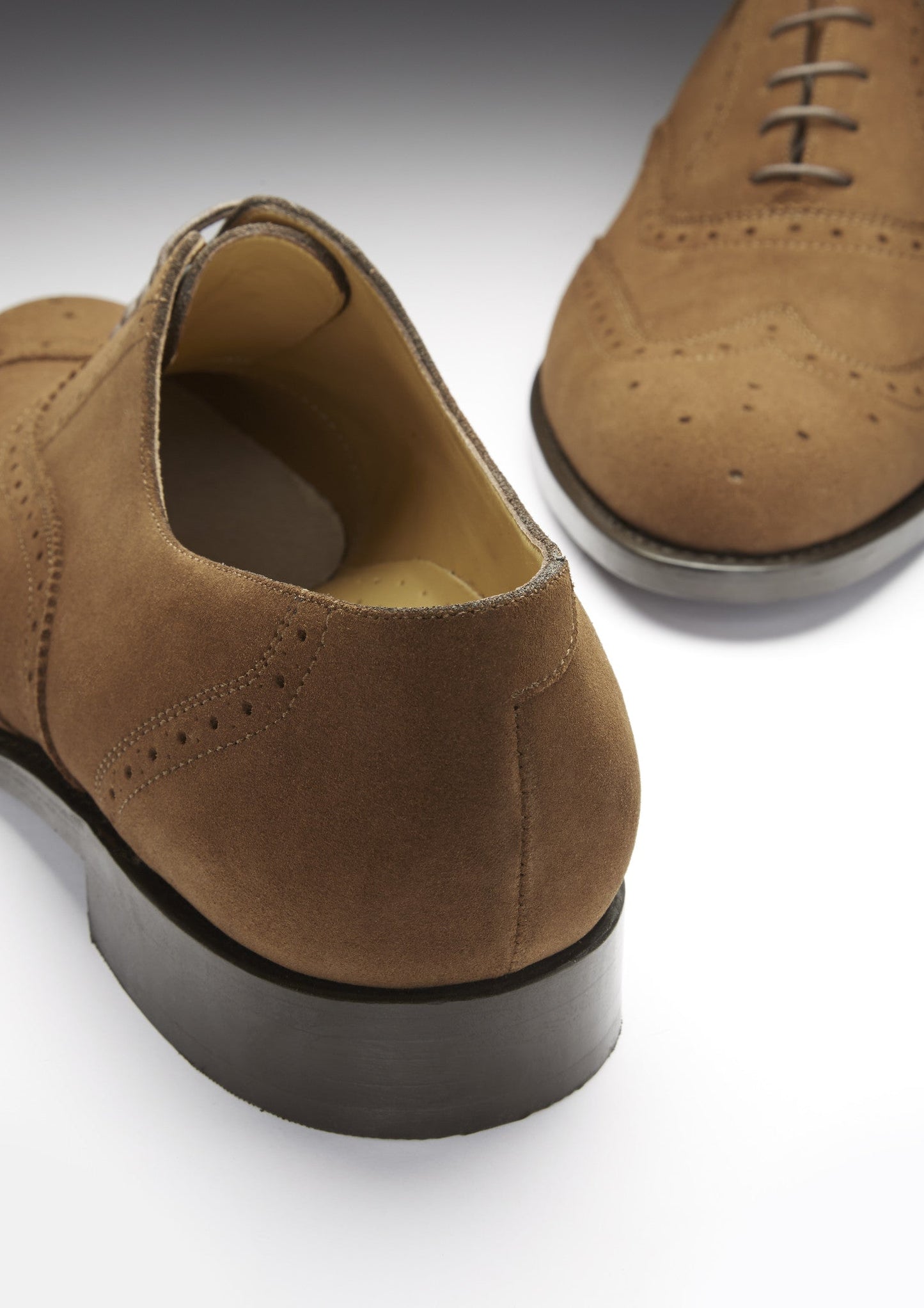 Brown Suede Brogues, Welted Leather Sole-3