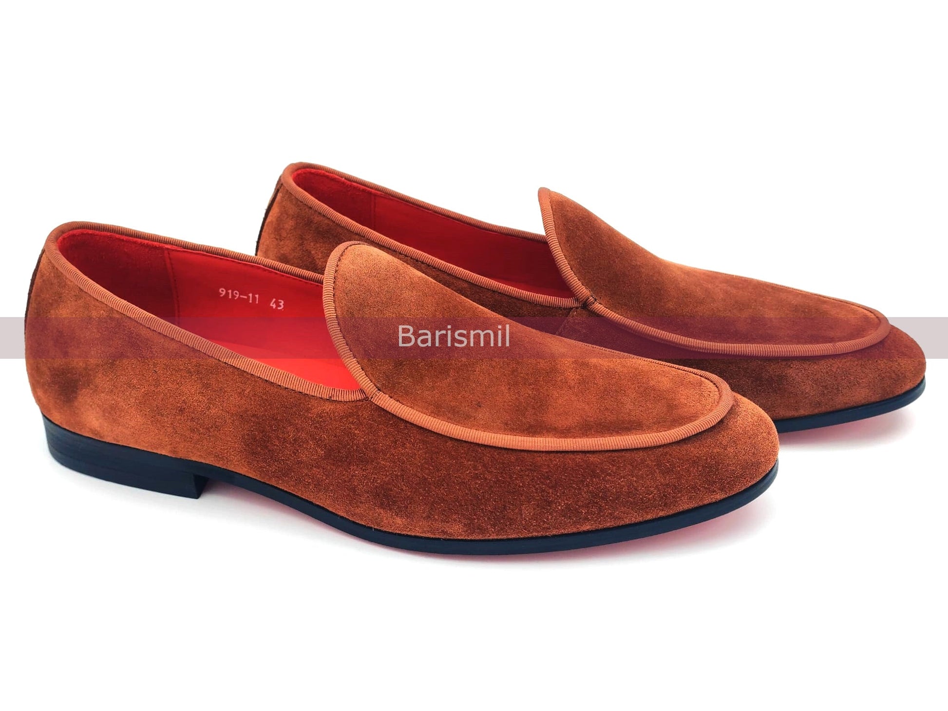 Slipper Loafers - Tobacco Suede Loafers-1