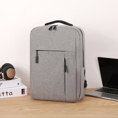 Premium Grey Fashion Backpack Spacious Durable Travel-Friendly – Free Your Hands for Daily Commute-2