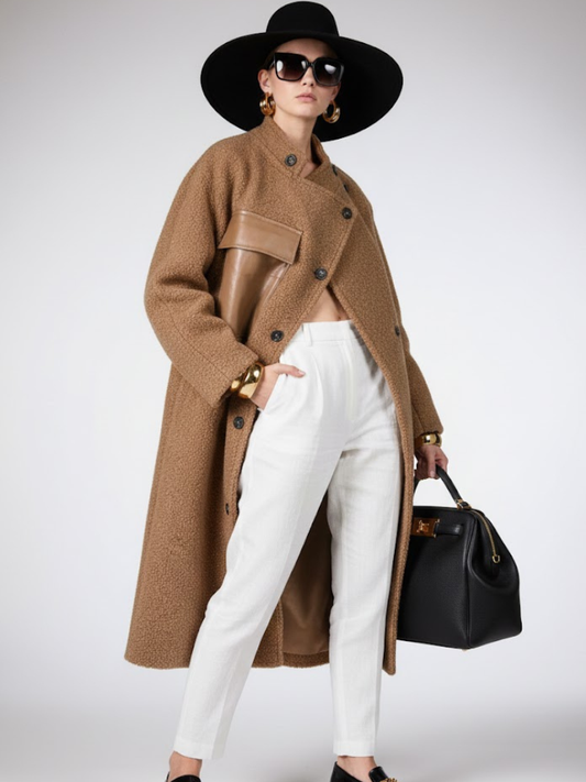 Women’s jacket by BYMANYC New York, urban style, cobble hill city collection, with city street background.