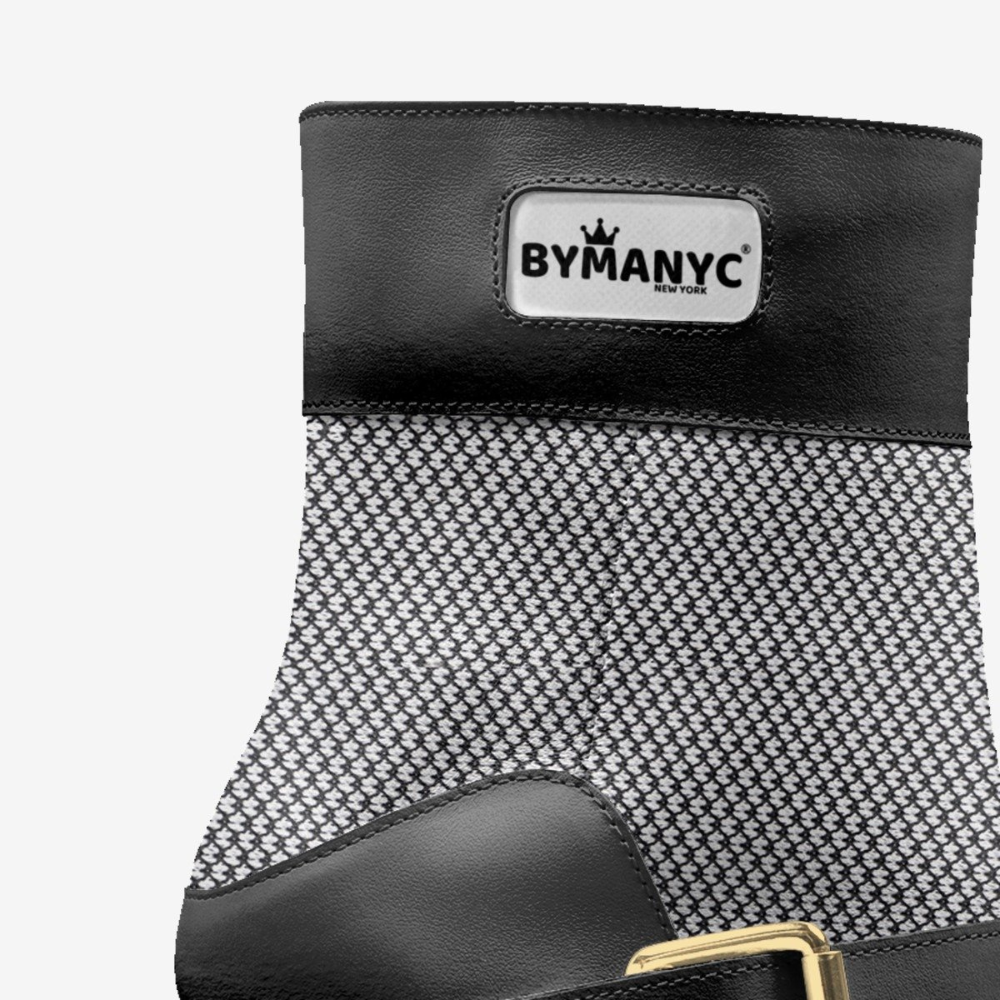Women's stiletto bootie by BYMANYC New York, close view of the heel.
