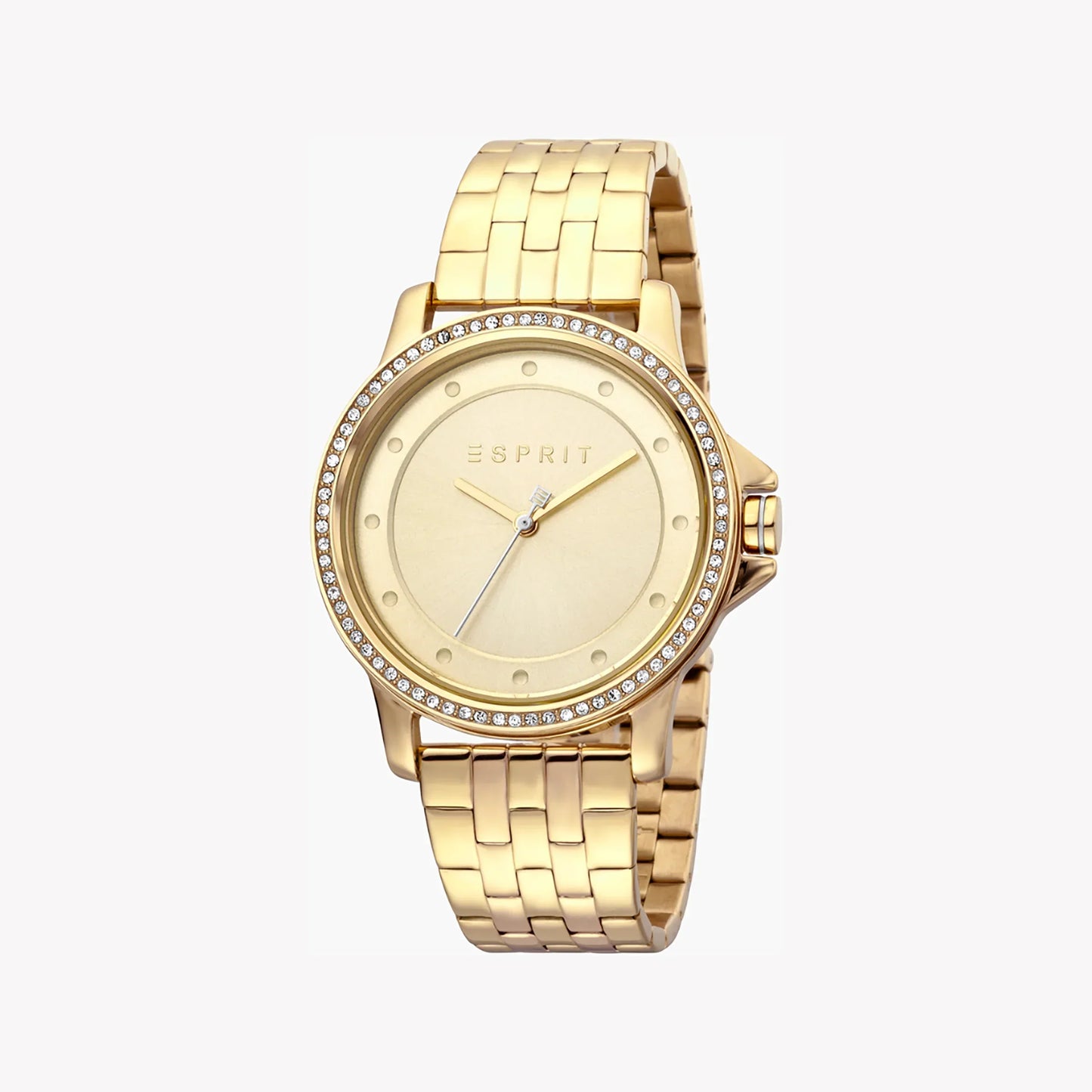 Esprit Women's Gold Stainless Steel Watch, Champagne Dial | Es1l186l0015-0