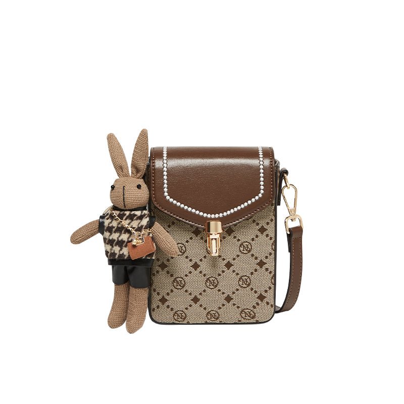 Caffrey Vintage Monogram Phone Crossbody Bag-0
