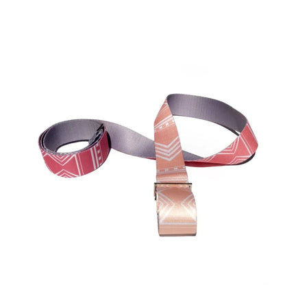 Cassady Yoga Strap – Pink Stretching Strap w/ Metal Buckles | Yune Yoga-0