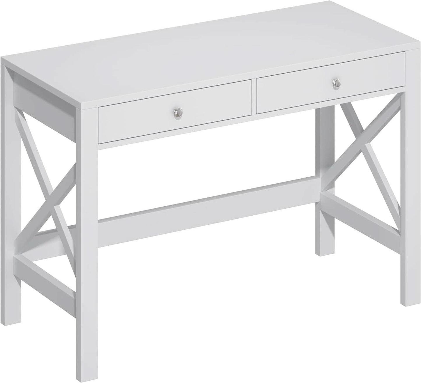 40 Inch White Computer Desk For Home Office Use And Study-2