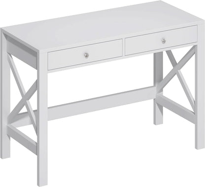 40 Inch White Computer Desk For Home Office Use And Study-2
