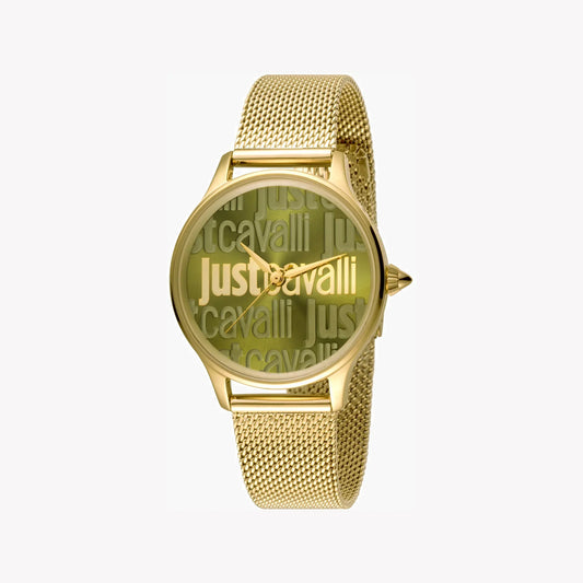 Just Cavalli Women's Gold Watch, Green Dial | Jc1l032m0275-1