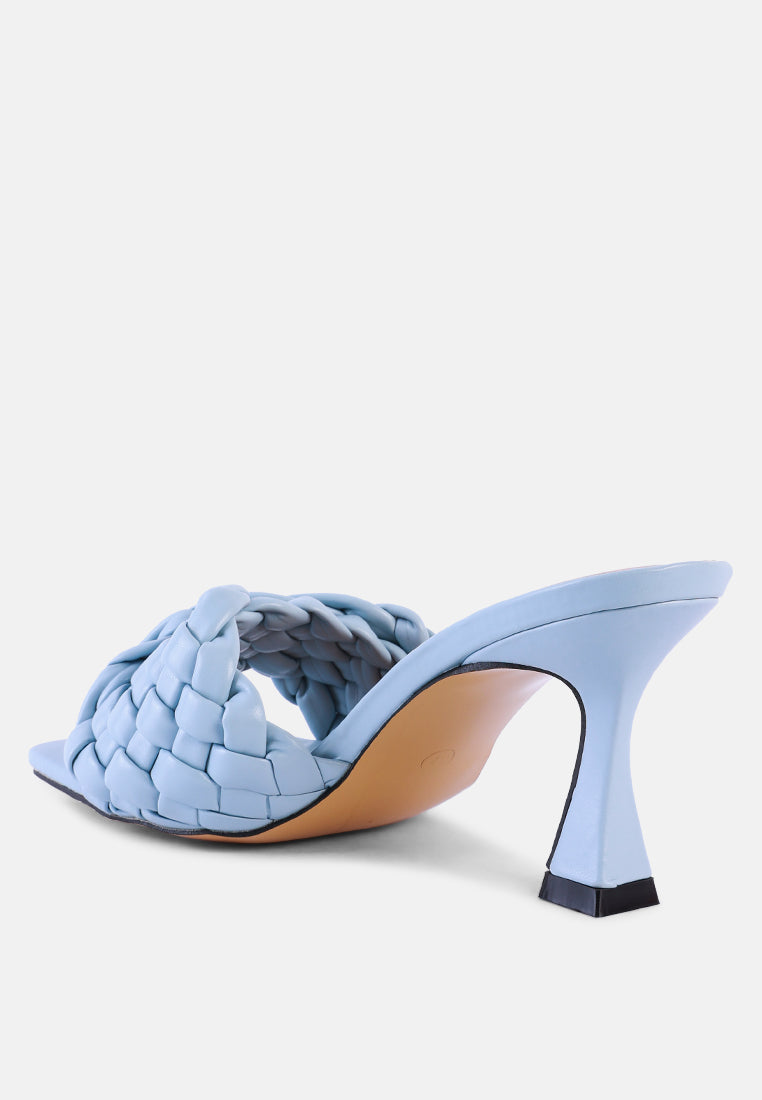 Celie Woven Strap Mid Heel Sandals-4