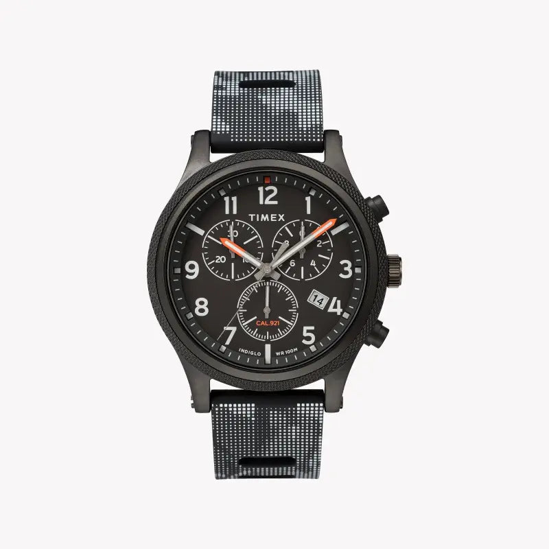 Timex Men's Black Silicone Watch, Brass Case | Tw2t33100-0