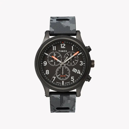 Timex Men's Black Silicone Watch, Brass Case | Tw2t33100-0