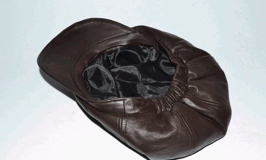 Leather Beret Cap-1