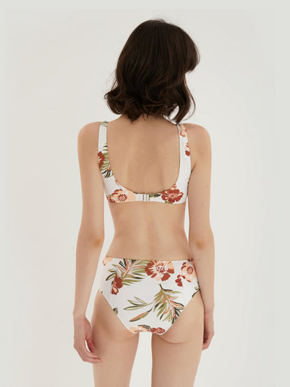 Charming Front Clasp Floral Two-piece Bikini-2