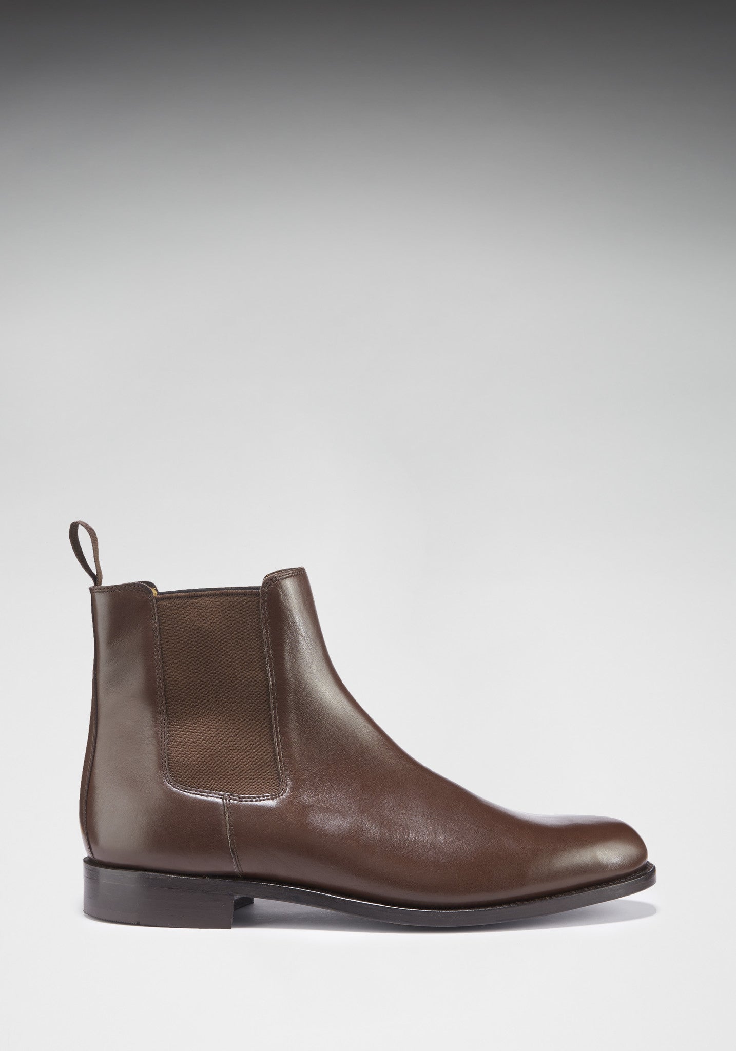 Brown Leather Chelsea Boots, Welted Leather Sole-2