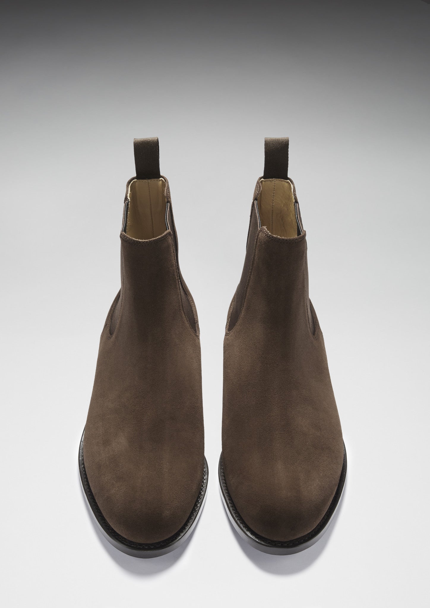 Brown Suede Chelsea Boots, Welted Leather Sole-3