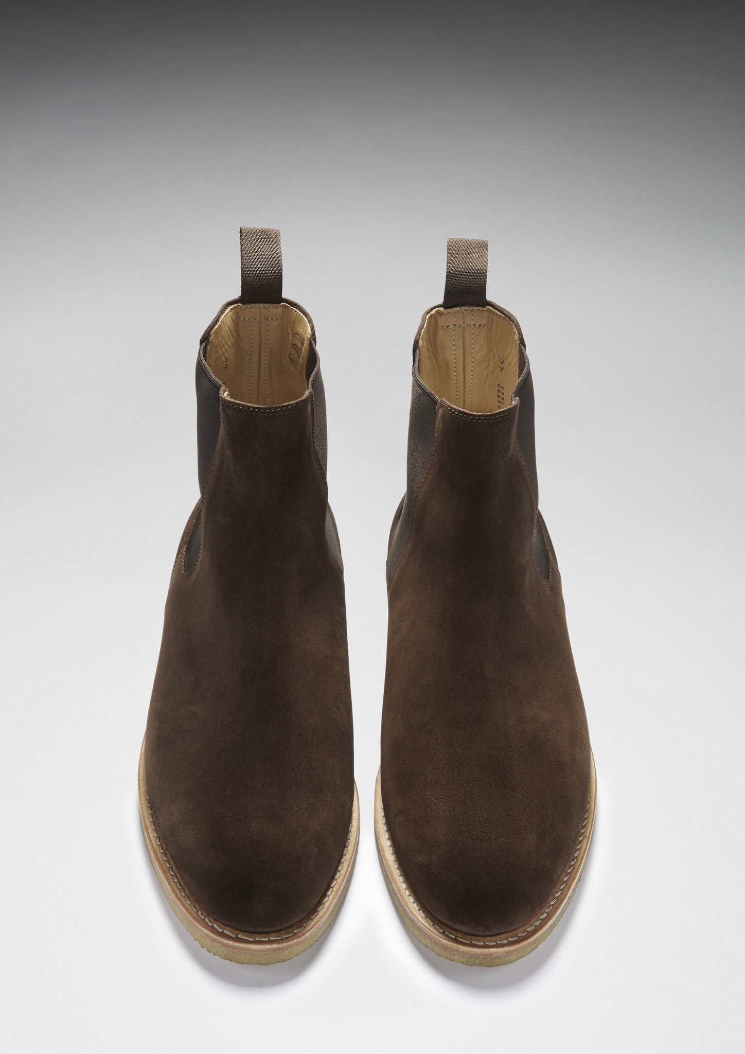 Brown Suede Chelsea Boots, Crepe Rubber Welted Sole-2