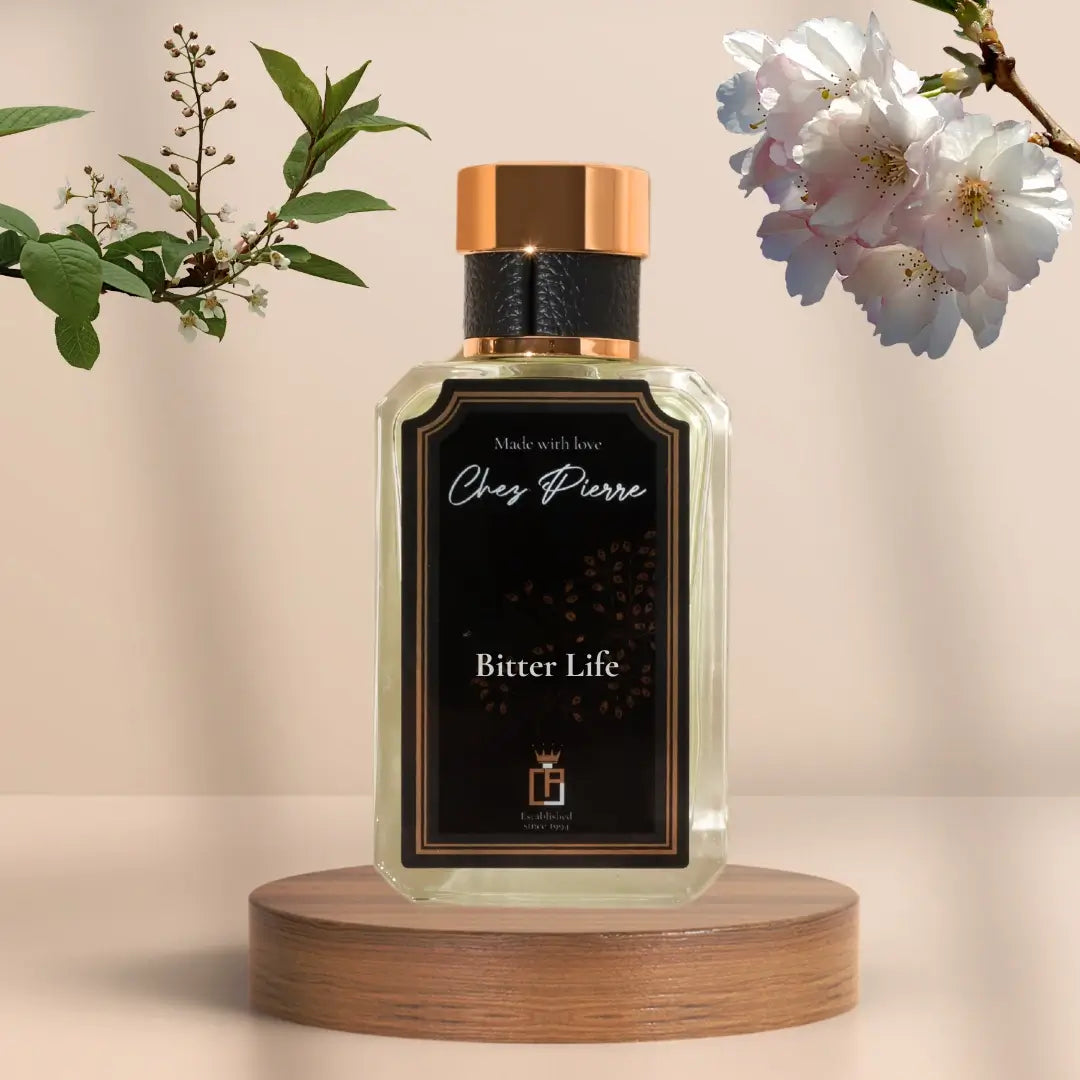 Chez Pierre Bitter Life Eau de Parfum 50 ml bottle, a unisex fragrance opening on citrus and pear.