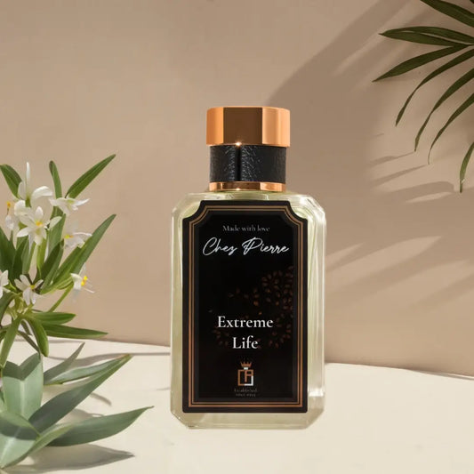 Chez Pierre Warm Spicy Vanilla Eau de Parfum 50 ml bottle, a men's fragrance opening on lemon, bergamot orange and peach.