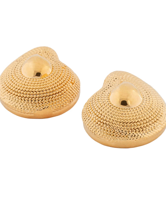 Chiara Textured Dome Drop Earrings-0