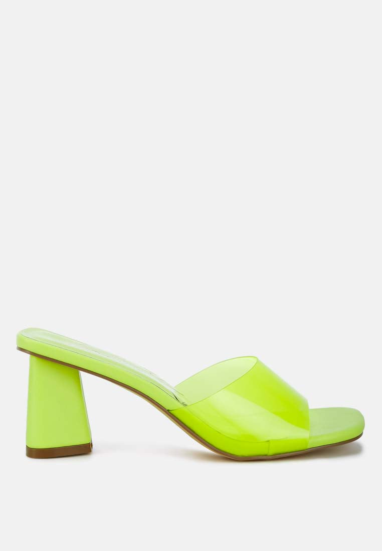 Clear Flirt Clear Strap Slip On Heel Sandals-0