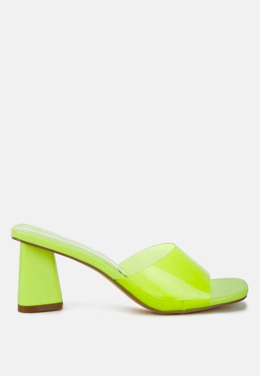 Clear Flirt Clear Strap Slip On Heel Sandals-0