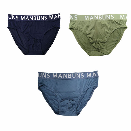 Men's Solid Brief Underwear with Pouch | 3 Pack-0