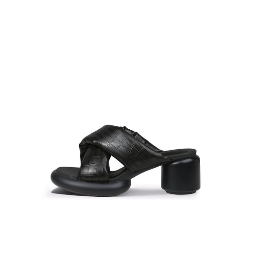 Comfy Open Toe Criss Cross Mules-0