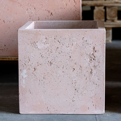 Cubrosa | Blushstone – 100cm XXL Concrete Square Planter – 782L Block Plant Pot-4