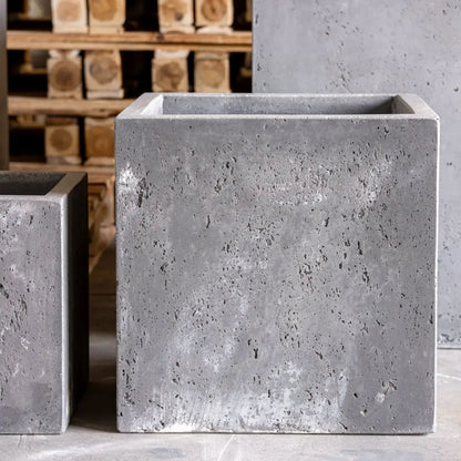 Cubrosa | Onyx Dusk – 40cm Large Concrete Square Planter – 38L Block Plant Pot-2