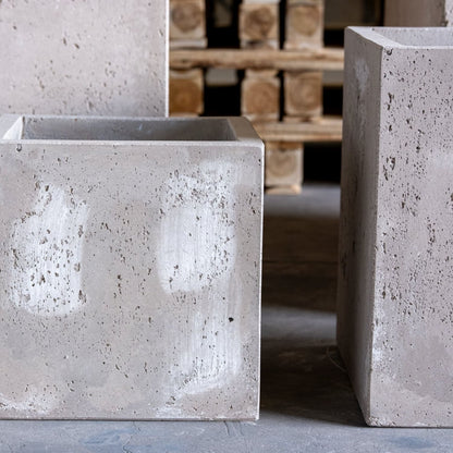 Cubrosa | Truffle – 55cm Large Square Concrete Planter – 115L Heavyweight Plant Pot-4