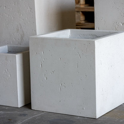 Cubrosa | White Mist – 85cm Extra Large Square Concrete Planter – 459L Block Plant Pot-4