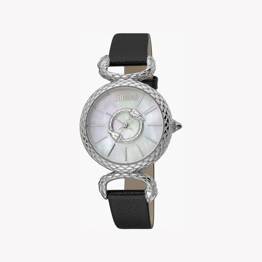 Just Cavalli Women's Leather Watch, White Dial | Jc1l148l0015-0