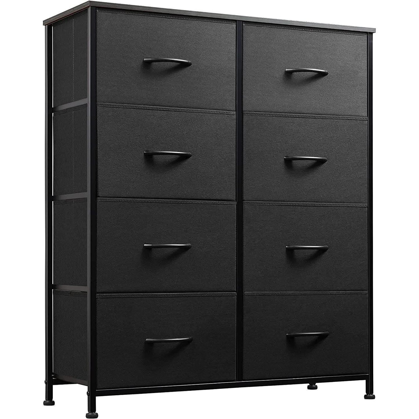 Fabric Storage Tower With 8 Drawers Charcoal Black-1