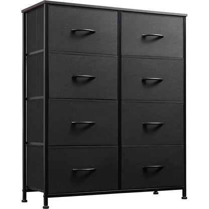 Fabric Storage Tower With 8 Drawers Charcoal Black-1