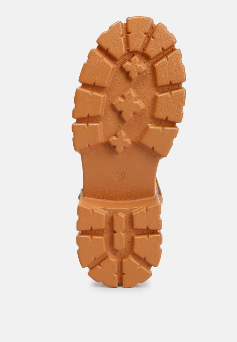 Dewey Recycled Faux Leather Gladiators-2