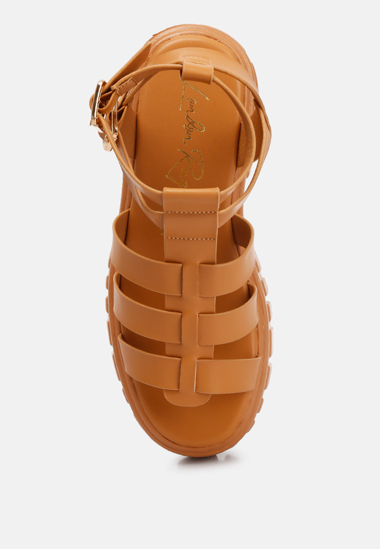 Dewey Recycled Faux Leather Gladiators-1