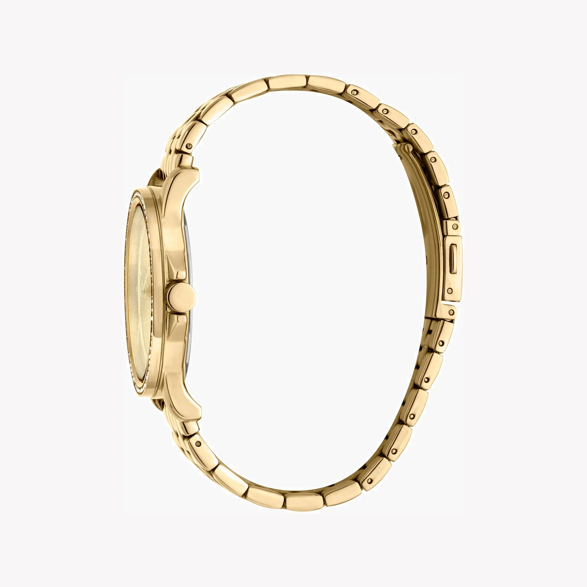 Esprit Women's Gold Stainless Steel Watch, Champagne Dial | Es1l186l0015-1