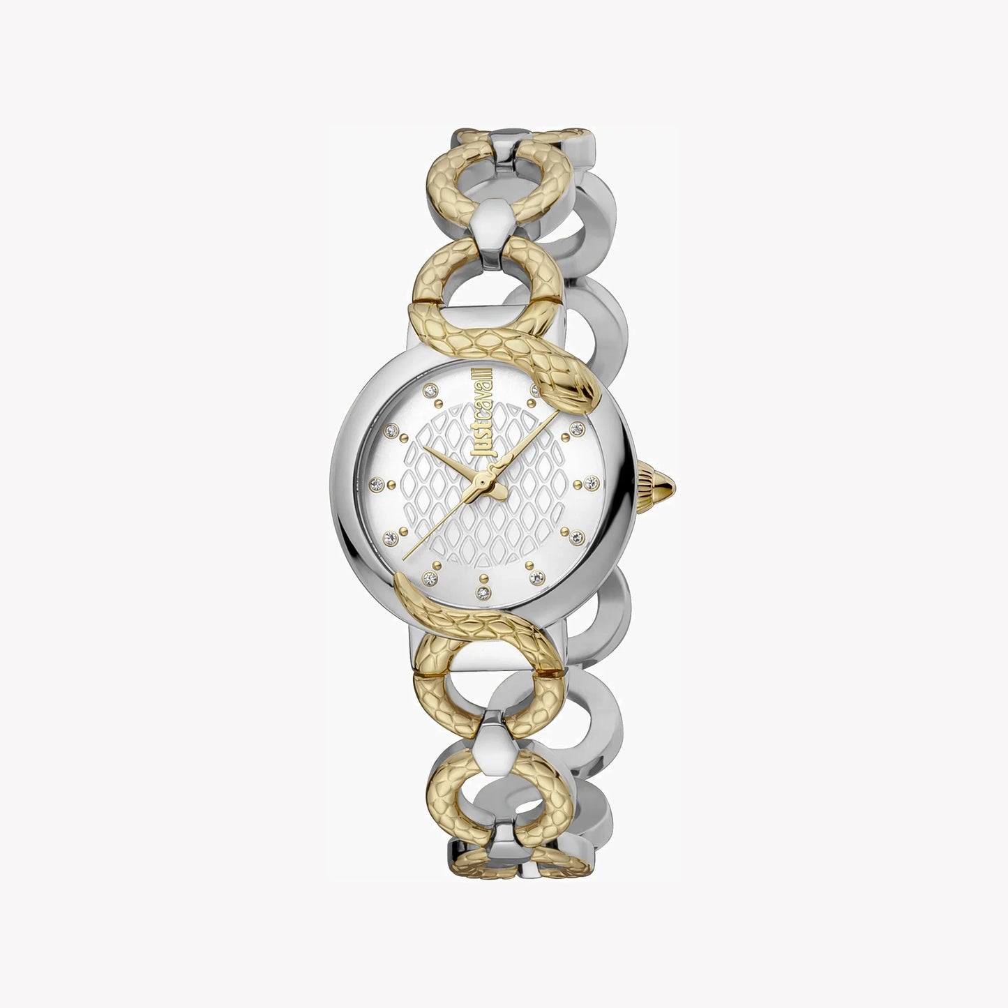 Just Cavalli Women's Silver & Gold Watch, Silver Dial | Jc1l206m0055-0