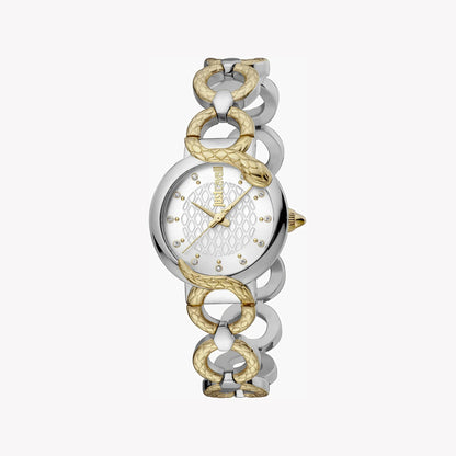 Just Cavalli Women's Silver & Gold Watch, Silver Dial | Jc1l206m0055-0