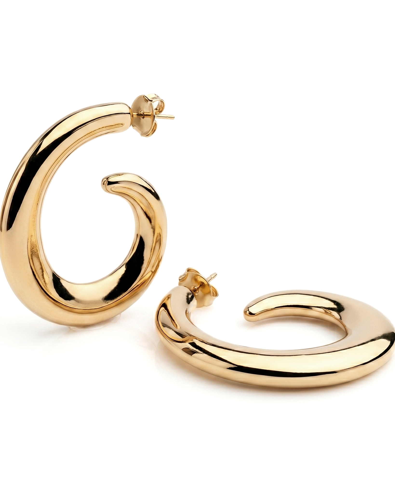 Noemie Loop Dangle Drop Earrings Gold-0
