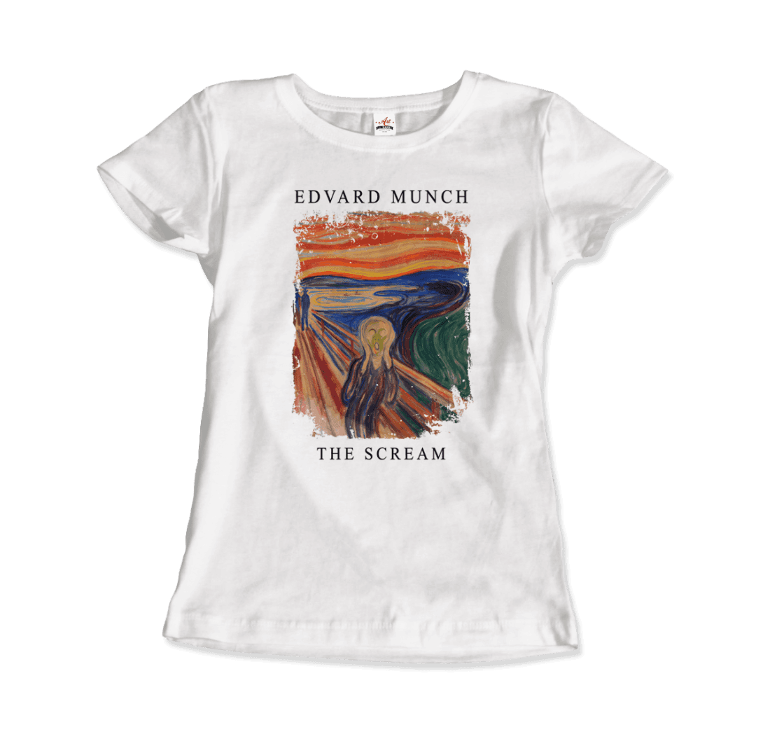 Edvard Munch the Scream, 1893 artwork t-shirt-4