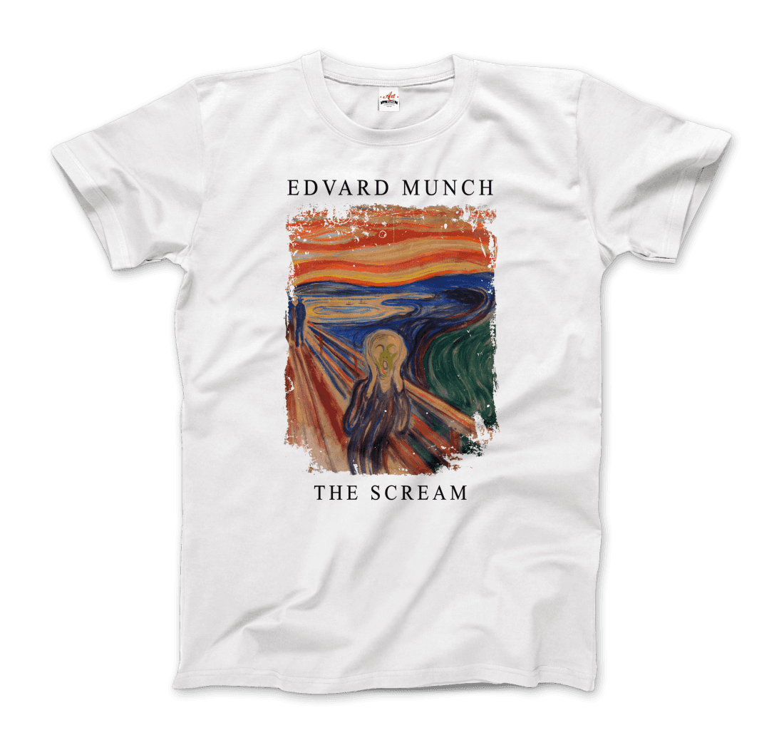 Edvard Munch the Scream, 1893 artwork t-shirt-3