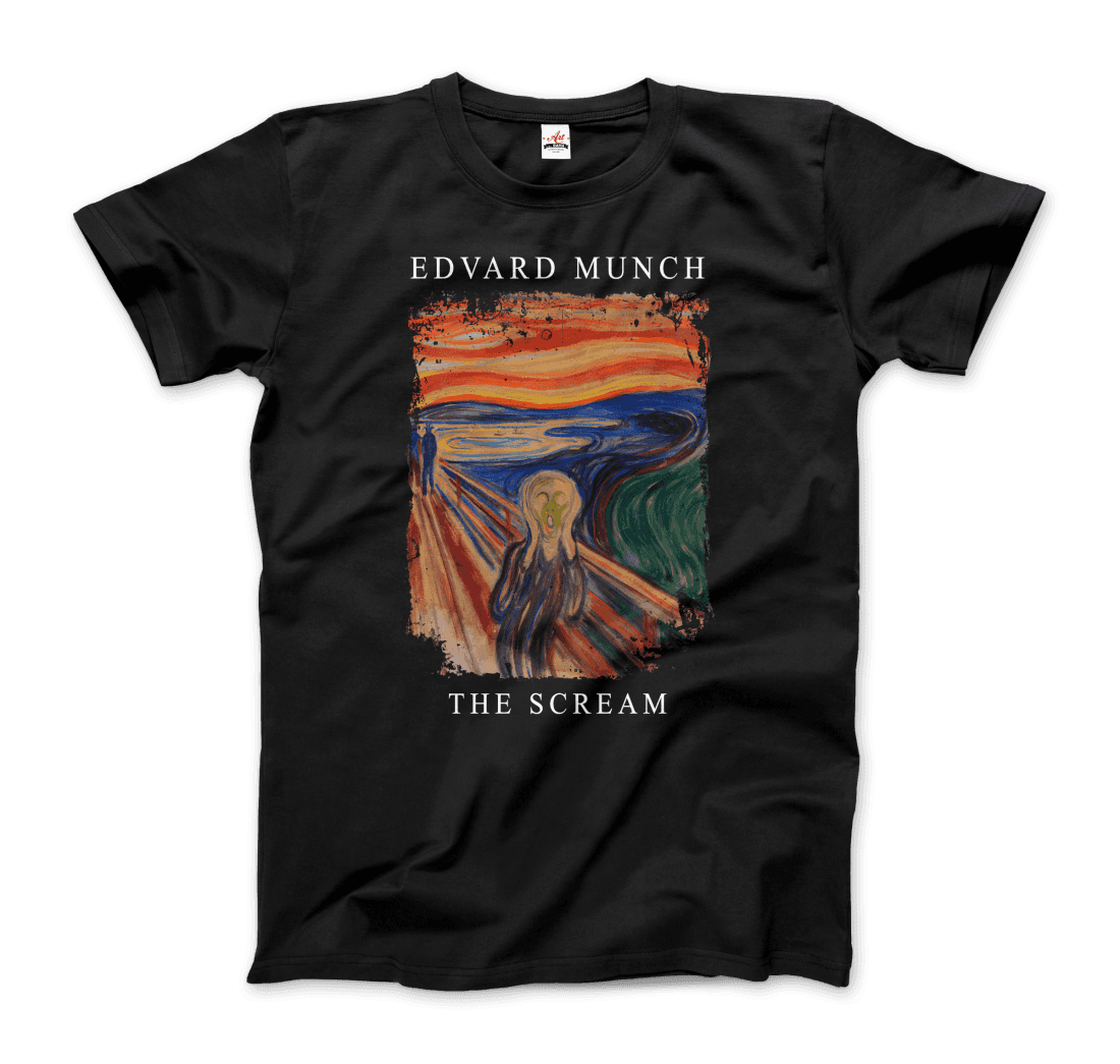 Edvard Munch the Scream, 1893 artwork t-shirt-0