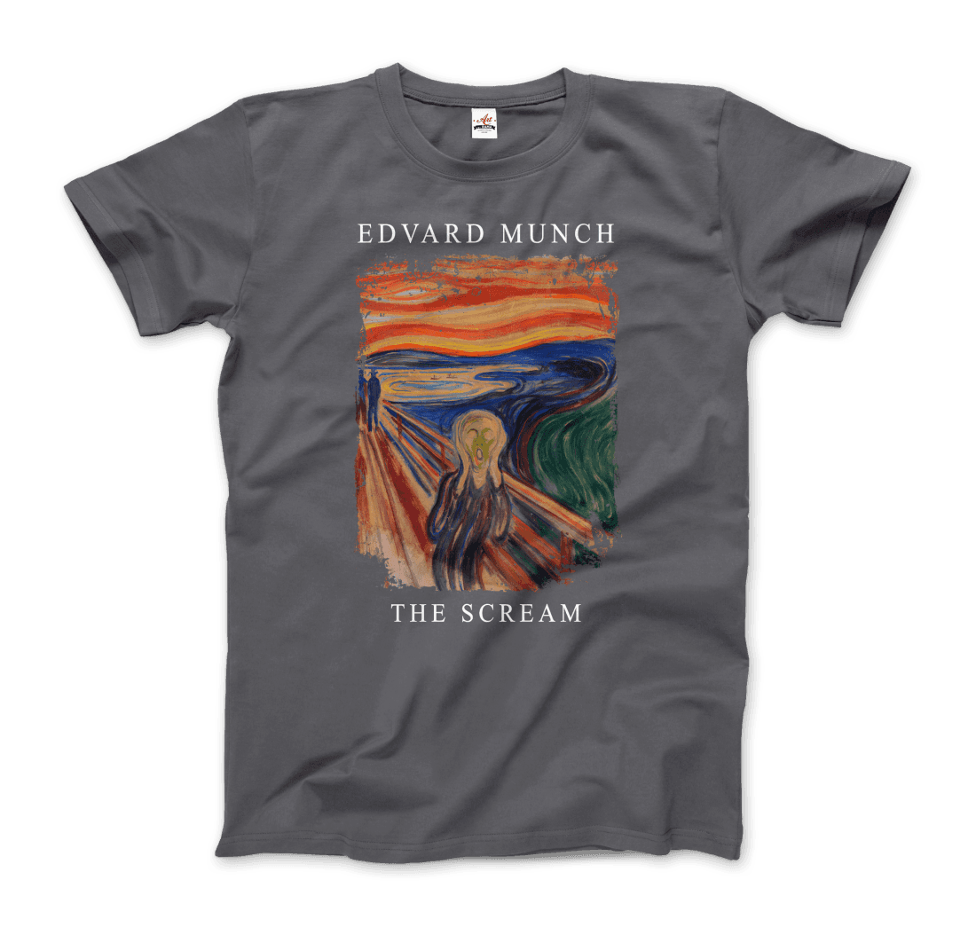 Edvard Munch the Scream, 1893 artwork t-shirt-8